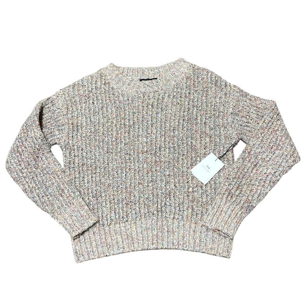 Something Navy Women’s Multicolor Marled Chunky Knit Sweater Size XS